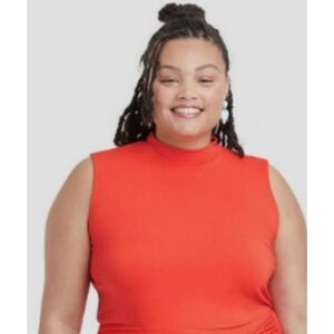 Ava & Viv Mock Neck Crop Top